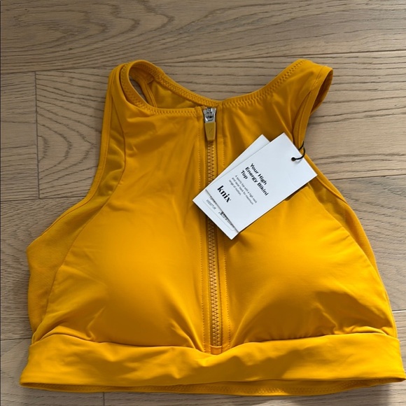 Knix High Energy Bikini Top in Vibrant Turmeric NWT - Picture 1 of 5
